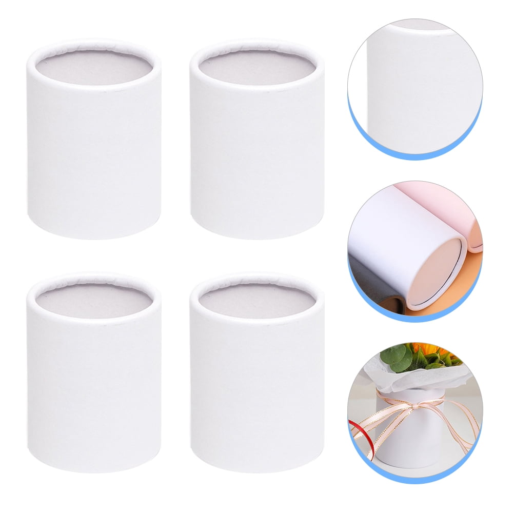 Hemoton 12 pcs  Flower Arrangement Base Containers Round Bouquet Paper Box Bucket Holder Flower Tube Bucket for Wedding Party Favors