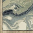 thumbnail image 3 of HomeRoots 509757 5 x 7 ft. Blue Green & Gray Abstract Power Loom Stain Resistant Rectangle Area Rug, 3 of 5