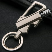 Portable Reusable Waterproof Matchstick Fire Starter,Kerosene Refillable Lighter,Bottle Opener Keychain For Outdoor Tool,Mountaineering Buckle - Silver/1PCS