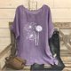 thumbnail image 2 of Blusas de Manga Corta para las Mujeres Mezcla de Lino de Ajuste Suelto Top de Bordado, Blusas para las Mujeres Casual, 2 of 3