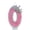 Number 0, variant on Pink Number Candle with Diamond Crown, Cartoon Style Birthday Cake Topper, Creative Party Celebration Supplies, Elegant Anniversary Decorating, Number 8