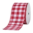thumbnail image 2 of Christmas Plaid Ribbon Wired, Gingham Ribbon for Holiday Party Xmas Tree Decoration Gifts Wrapping Wreath Bow DIY Crafts Making Supplies Farmhouse Home Decor, 2 of 7