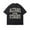 Black, variant on Josiah Queen Altars Over Stages Dirtyfit Short-sleeved Retro washed men's and women's fashionable summer cotton T-shirt