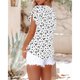 thumbnail image 2 of Blusa de gasa para mujer, cuello en V, manga corta, ajuste holgado, cómoda camisa informal para uso diario, blanco M, 2 of 4