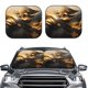 thumbnail image 2 of Fotbe Luxurious Gold Flow Juego de 2 Piezas de Parasoles para Parabrisas | Bloqueador Solar para Auto | Accesorios Plegables para Protección Solar Interior-Small, 2 of 6