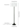 thumbnail image 3 of Evelyn&Zoe Josephine 62" Tall Floor Lamp with Fabric Shade, Blackened Bronze/White, 3 of 10