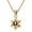 gold, variant on Star of David Necklace for Men and Women Gold Stainless Steel Hexagon Pendant with Cross Classic Jewish Isael Necklaces, Length 24"