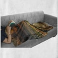 thumbnail image 6 of Landscape Soft Flannel Fleece Throw Blanket, Wooden Pier to the Calm Idyllic Beach with Herbs and Bushes at Sunset Sea, Cozy Plush for Indoor and Outdoor Use, 70" x 90", Multicolor, by Ambesonne, 6 of 6