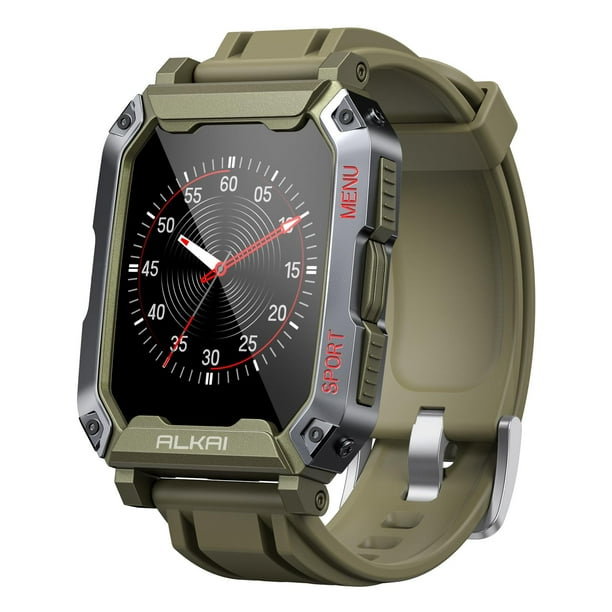Reloj inteligente ALKAI Rugged Military 5ATM a prueba de agua Bluetooth