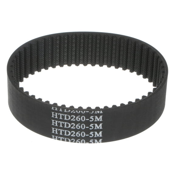 HTD-5M Rubber Timing Belt 52 Teeth, 260mm Pitch Length x 25mm Width x 3.6mm Height