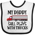 thumbnail image 3 of Inktastic Daddy Still Plays with Trucks Boys Baby Bib, 3 of 4