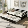 thumbnail image 3 of Tensun Espresso Daybed with Trundle, Twin-to-King Extendable Bed, Bedroom Living Room Guest Room Sanctuary, 3 of 5