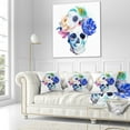 thumbnail image 3 of Designart Anemones and Scull - Floral Throw Pillow - 16x16, 3 of 5