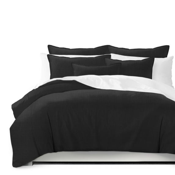 Eclipse Linen Black Comforter Set Twin