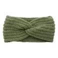 thumbnail image 2 of Wovilon Womens Winter Headbands Fuzzy Fleece Lined Ear Warmer Cable Knit Thick Warm Crochet Headband Gifts Soft Stretch Ear Warmer Headband Women Winter Cable Knit Headbands Hairbands, 2 of 2