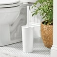 thumbnail image 3 of mDesign Metal Toilet Bowl Brush and Holder + Wastebasket - Set of 2, White, 3 of 9