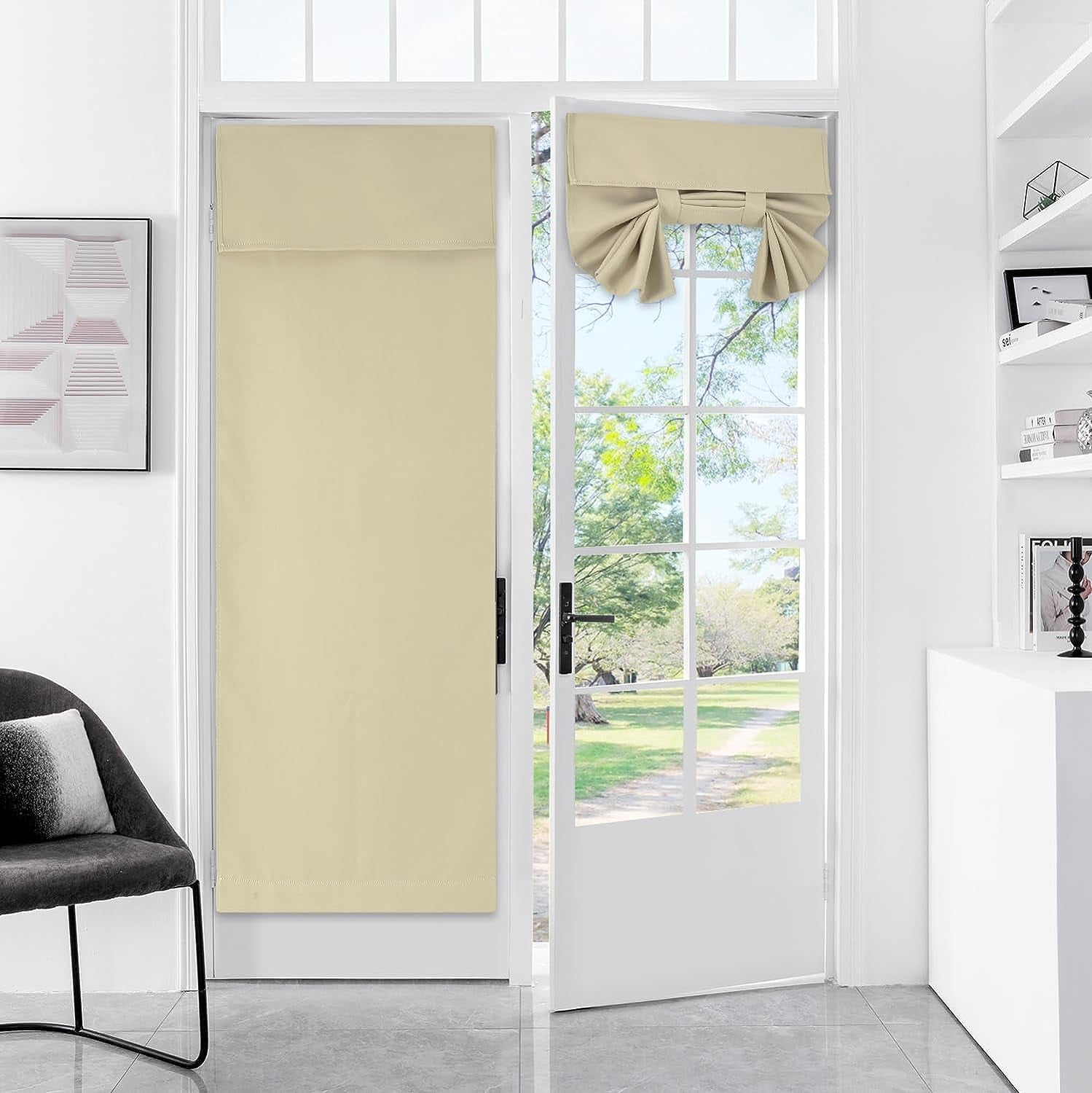 Lapalife Blackout Door Curtain, Thermal Insulated French Door Curtains