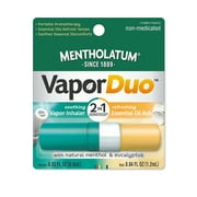 Mentholatum VaporDuo 2 in 1 Vapor Inhaler & Essential Oil Rub Aromatherapy, .07 oz