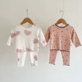 thumbnail image 4 of WUANDIXFA Girl Pajamas 6 12 18 24 Months 3T 4T 5T 6T Toddler Girls Pajamas 2 Piece Snug Fit Long Sleeve Stretch Kids PJs Comfy Sleepwear,Pink,6-12 Months, 4 of 5
