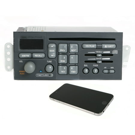 - Pontiac Grand Prix Bonneville 1996-03 Radio AM FM CD Player w Bluetooth 16265532 - Refurbished