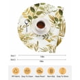 thumbnail image 6 of 15 Inch Round Placemats Set of 6, Brown Green Leaves Non Slip Heat Insulation PP Table Mats, Summer Botanical Farmhouse Watercolor Leaf Washable Place Mats for Kitchen Dining Party Table Decor, 6 of 7