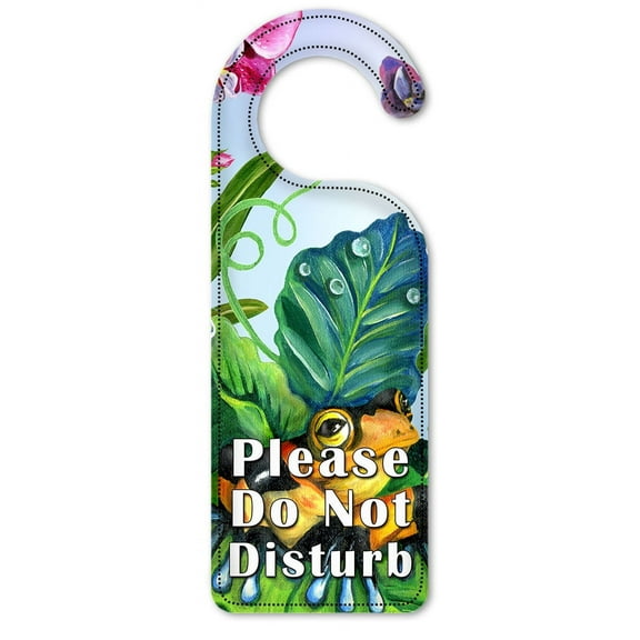 Do Not Disturb Door Knob Hanger Sign - Clown Frog