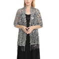 thumbnail image 2 of Qarigey Bufanda bordada Vestido de noche Mantón Moda Novia Dama de honor Brillo Lentejuelas Boda Capa Chales Ropa Envolturas Damas Ropa, zapatos y accesorios Miscelánea Gris oscuro Por encima de 175cm, 2 of 5