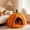 Orange 18Inch, variant on Halloween Pumpkin Pet Bed Cave, 13" Full Surrounded Pet Cushion, Pumpkin Style Small Dog Tent, Soft Fall Home Ornaments for Halloween Decoration Indoor #Blue