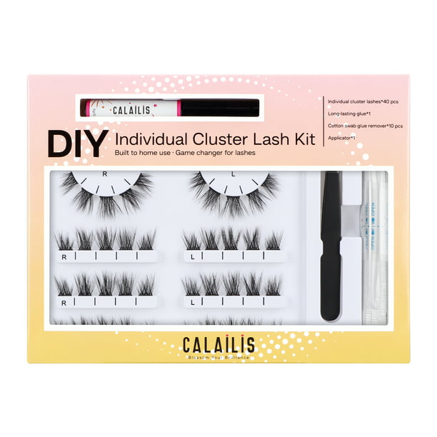Calailis Individual Cer Lashes Natural Diy Eyelash Extension Kit With Eyeliner Glue Home Use Csn402 Com - Diy Individual Lashes At Home
