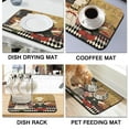 thumbnail image 4 of Coffee Mat, Coffee Vintage Chef Kitchen Coffee Bar Mat for Countertop, Rubber Backed Dish Drying Mat for Counter, Absorbent Coffee Bar Accessories Fit Under Coffee Maker Espresso Me Machine 18x24in, 4 of 7