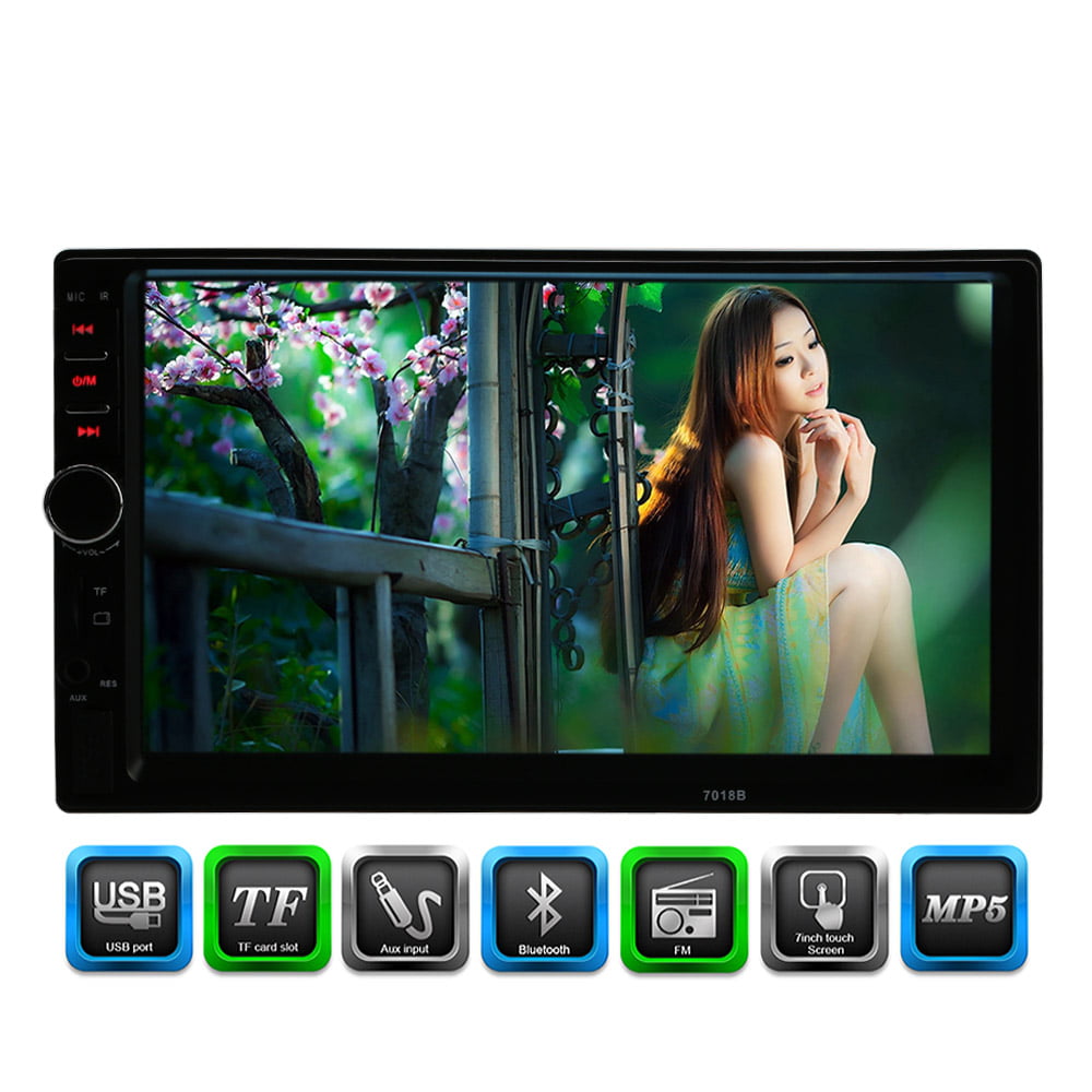 Iycorish New 7 2 Din Touch Screen Car MP5 Player Stereo FM Radio USB/TF AUX In 
