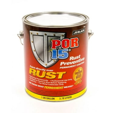 POR-15 45401 Black Urethane Auto Body Paint, Semi Gloss