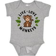 thumbnail image 3 of Inktastic Live Love Monkeys Boys or Girls Baby Bodysuit, 3 of 5
