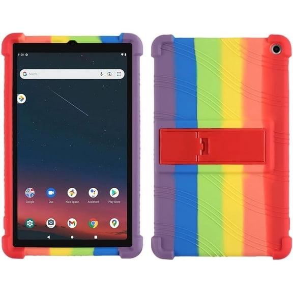 Golden Sheeps Compatible for Walmart Onn 8" 3rd gen 2022 Release(Model:100071483) Silicone Case with Stand (Rainbow)