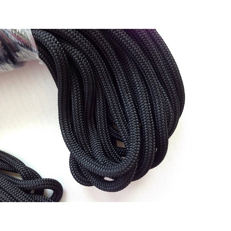 1/2 Double Braided Nylon Rope, Black, 150 ft