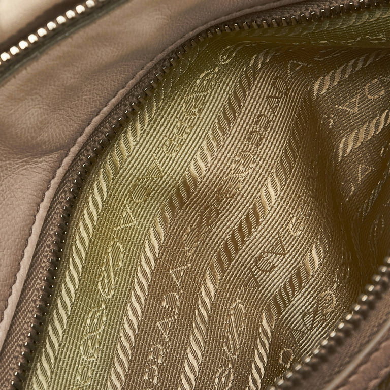 Prada Beige Lambskin Leather Chain Straps Shoulder Bag