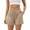 Khaki, variant on Uaswgudfs ​Women's Elastic Waist Jean Shorts – Drawstring, Pockets & Casual Summer Style​ Black L