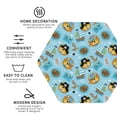 thumbnail image 4 of Lsque funny lion in pirate Pattern 4" Drink Coasters Set of 6, Leather Absorbent Coasters, Table Coaster Set Decorative Coffee Cup Coasters Housewarming Gift,Hexagon, 4 of 7