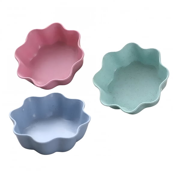 ACDANC Set of 3 Small Mini Wheat Dipping Dishes Dip Bowls Dish Condiment Unbreakable Dessert Bowls,Dipping Sauce Cups,Prep Bowls,Snacks,Sauce Ketchup,BBQ