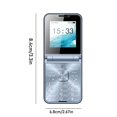 thumbnail image 3 of EIMELI Clearance Flip Phone Dazzling Colorful Cell Phone 4 SIM 4 STANDBY Cell Phone Key Fashion Flip Phone, 3 of 4
