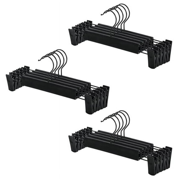 30PCS/SET Metal Pants Skirt Hangers Trouser Stand Holder with 2 Adjustable