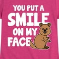 thumbnail image 3 of Instant Message - You Put A Smile On My Face - Toddler & Youth Girls Short Sleeve Graphic T-Shirt, 3 of 6