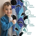 thumbnail image 3 of Funny Window Curtains for Kids Room - 42Wx63H Inch 2 Panels, Rod Pocket Colorful Cartoon Shark Patterns for Boys Bedroom Decor Preschool Classroom Curtains Playroom Living Room Window Drapes, 3 of 5
