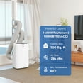 thumbnail image 2 of Homiyad 14000 BTU Portable Air Conditioner, Inverter & Dual Hose AC Unit w/ Cool, Dehumidifier, Fan, for 700 Sq. ft, Window Kit, 2 of 8
