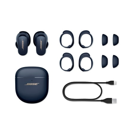 Bose - QuietComfort Earbuds II True Wireless Noise Cancelling In-Ear Headphones - Midnight Blue