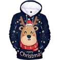 thumbnail image 3 of Sudaderas con capucha Navidad Santa Claus sudaderas con estampado 3d hombres mujeres con capucha de gran tamaño Sudadera con capucha moda niños pulóver sudaderas chándal, 3 of 4