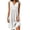 White, variant on SAWOBUUN Womens Pleated Mini Dress V Neck Sleeveless High Waist Loose Fit Dress Breathable Cotton Blend Sundress