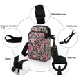 thumbnail image 5 of HELLHERO Leopard Print with Pink Roses Double Zipper Sling Bag with Zipper for Travel Daily Use, 5 of 7