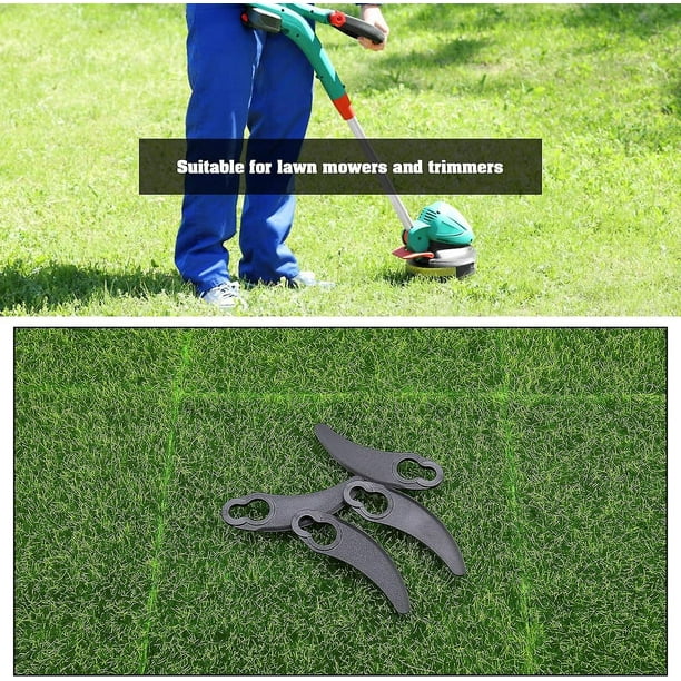 9pcs Small Crescent Lawn Mower Plastic Blades for Challenge 1100W Hover Black Walmart