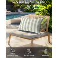thumbnail image 4 of Pack of 4 Outdoor Lumbar Pillow Covers 11x16 Inch, Sage Green Striped Waterproof Throw Pillow Covers Set, Modern Farmhouse Sage Green White Stripes Decorative Cushion Cases for Patio Porch Car, 4 of 7